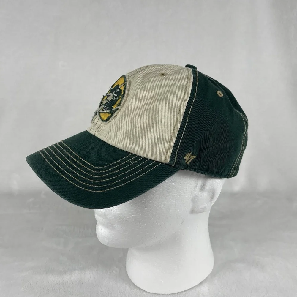 47 Brand Green Bay Packers Retro Style Strapback Hat Cap NFL Gridiron Logo